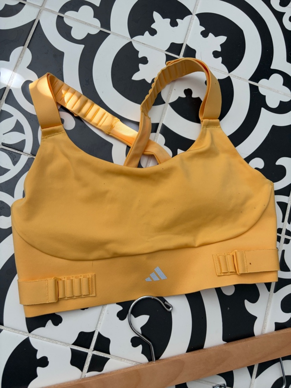 Adidas Mustard Yellow Active Leggings & Sports Bra Set - Picture 4 of 6